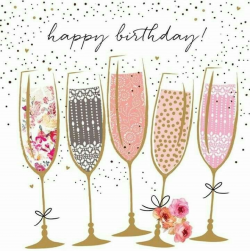Happy Birthday Champagne Toast | Birthday Graphics | 40th ...