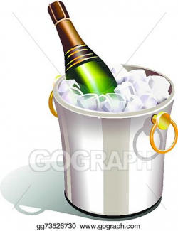 Vector Stock - Cooler with champagne. Clipart Illustration ...