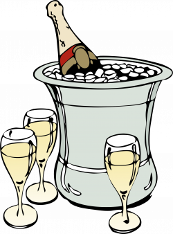 Clipart - champagne on ice