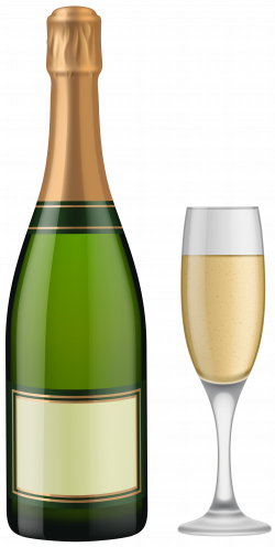 Champagne Bottle and Glass PNG Clip Art | Gallery Yopriceville ...