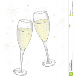 Champagne Glass New Year Clip Art – Merry Christmas And Happy New ...
