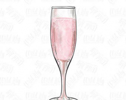 Pink champagne glass | Etsy