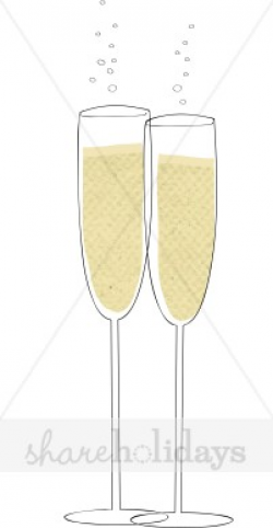 Champagne Glasses Clip Art | New Years Eve Clipart