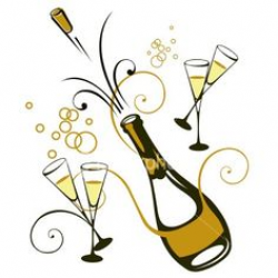 Conceptual vector illustration of sparkling champagne glasses ...