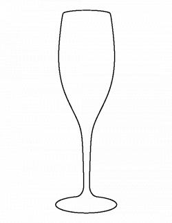 Champagne glass pattern. Use the printable outline for crafts ...