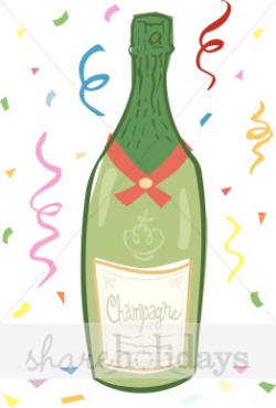 Festive Champagne Clipart | Christmas Food Clipart