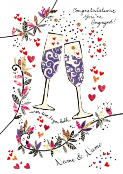 Artisan - Engagement Card Champagne Congratulations | Funky Pigeon