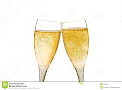 Gold Champagne Glasses Clipart