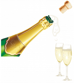 New Year Champagne with Glasses PNG Clipart Picture | Gallery ...