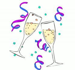 Party clipart champagne glass - Pencil and in color party clipart ...