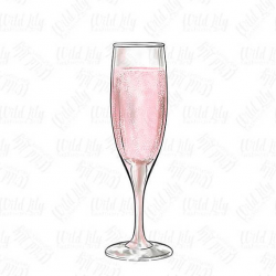 CHAMPAGNE GLASS CLIPART pink champagne glass clip art retro