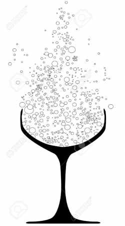 A Traditional Champagne Glass With Bubbles Royalty Free Cliparts ...