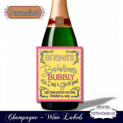 Bachelorette Party Custom wine Labels Bridal Shower Labels ...