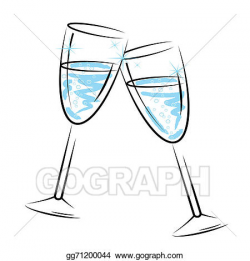 Stock Illustrations - Champagne glasses means sparkling wine and ...