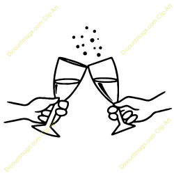 Toasting Glasses Clipart