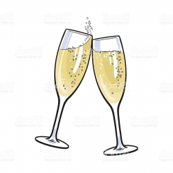 Unique Toast Clipart Champagne Glass Cdr - Vector Art Library