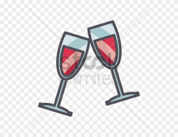 Cartoon Wine Glasses Clipart Champagne Sparkling Wine - Wine ...