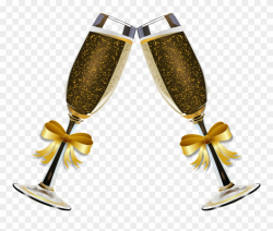 Wine Clipart Wine Class - Champagne Glasses New Years - Png ...