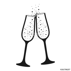 champagne glass isolated icon