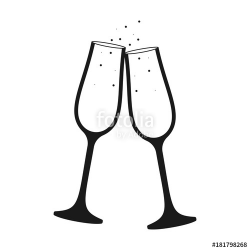 Champagne glass vector icon