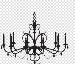 Uplight chandelier illustration, Chandelier Wall decal ...