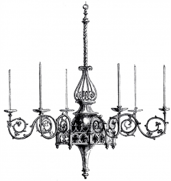 vintage chandelier: NEW 723 VINTAGE CHANDELIER CLIP ART