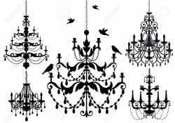 Chandelier clipart sketch - Pencil and in color chandelier clipart ...