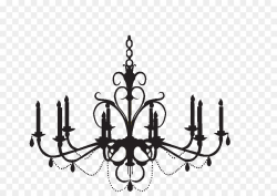 Chandelier Wall decal Silhouette Clip art - chandelier png download ...