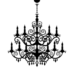 Ornate chandelier vector silhouette set 03 https://www.facebook.com ...