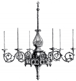 Vintage Gothic Chandelier Image - The Graphics Fairy