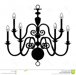 Chandelier clipart black and white - Pencil and in color chandelier ...