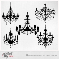 Chandelier clipart baroque ornamental decorative Clip Art EPS PNG ...