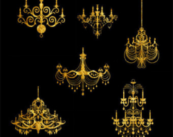 Gold chandelier | Etsy