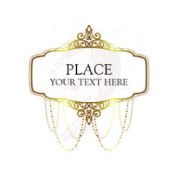 Gold Vintage Chandelier Frames Clip Art Heritage Ornate Border ...