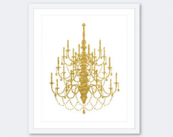 Gold chandelier | Etsy