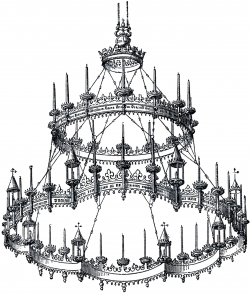 Vintage Gothic Chandelier! - The Graphics Fairy