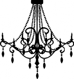 Amazon.com: Chandelier 1 Wall Decals Art Stickers Home Decor, WHITE ...