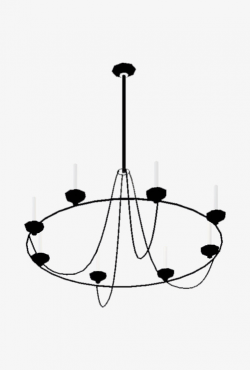 Minimalist Chandelier, Light, Decoration, Black And White PNG Image ...