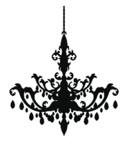 chandelier outline - Google Search | art | Pink chandelier ...