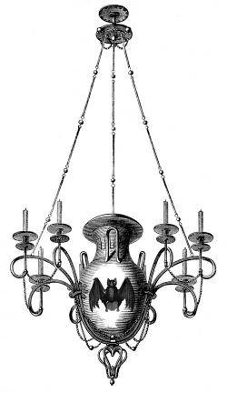 Antique Images - 3 Chandeliers - 1 Spooky - The Graphics Fairy