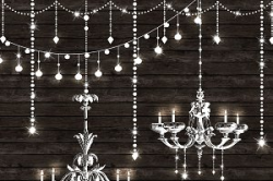 Chandeliers String Lights Vectors ~ Illustrations ~ Creative Market