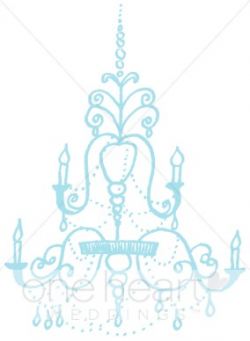 Blue Chandelier Clipart | Wedding Ceremony Clipart