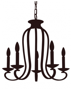 White Chandelier Silhouette at GetDrawings.com | Free for personal ...