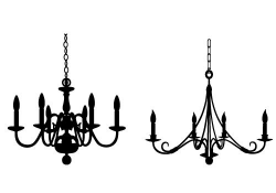 Traditional chandelier silhouette vector Free Download | Silhouette ...