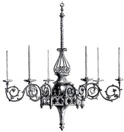 Vintage Gothic Chandelier Image | Gothic chandelier, Clip art and ...