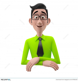 3D Funny Character, Cartoon Sympathetic Looking Business Man ...