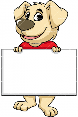 Dog Mascot Character Holding Empty Sign | craft | Hand ...