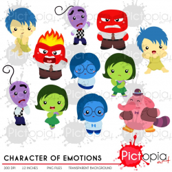 Character of Emotions Clipart, cartoon clip art, cute png, emotion clipart  INSTANT DOWNLOAD