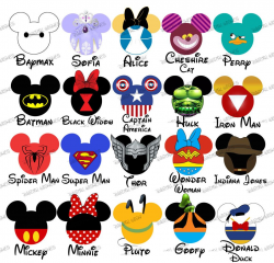 CHOOSE YOUR MOUSE HEAD CHARACTERS Disney Family Vacation digital ...