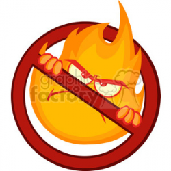 Royalty-Free Royalty Free RF Clipart Illustration Stop Fire Sign ...
